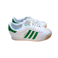 Adidas Samoa White and Green Sneakers – Classic Low-Top Casual Shoes