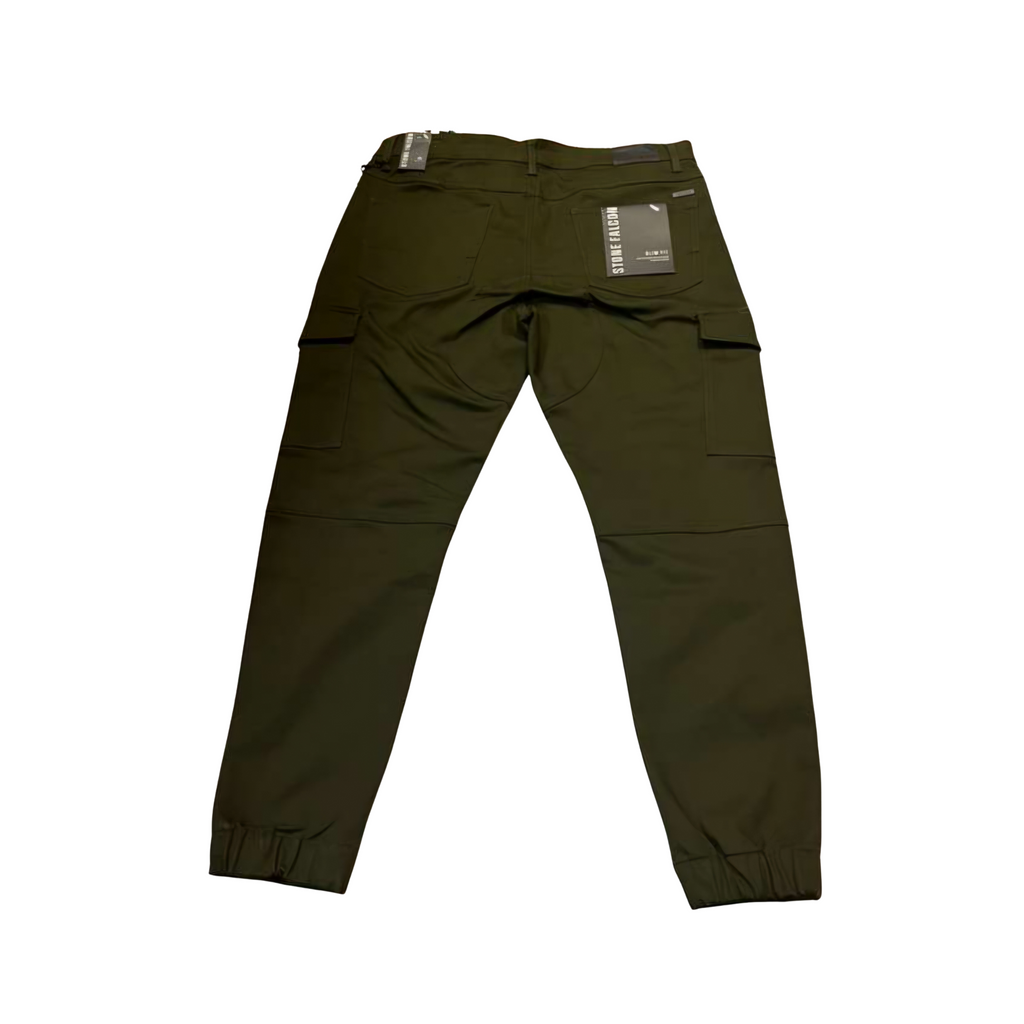 Men’s Olive Green Cargo Jogger Pants