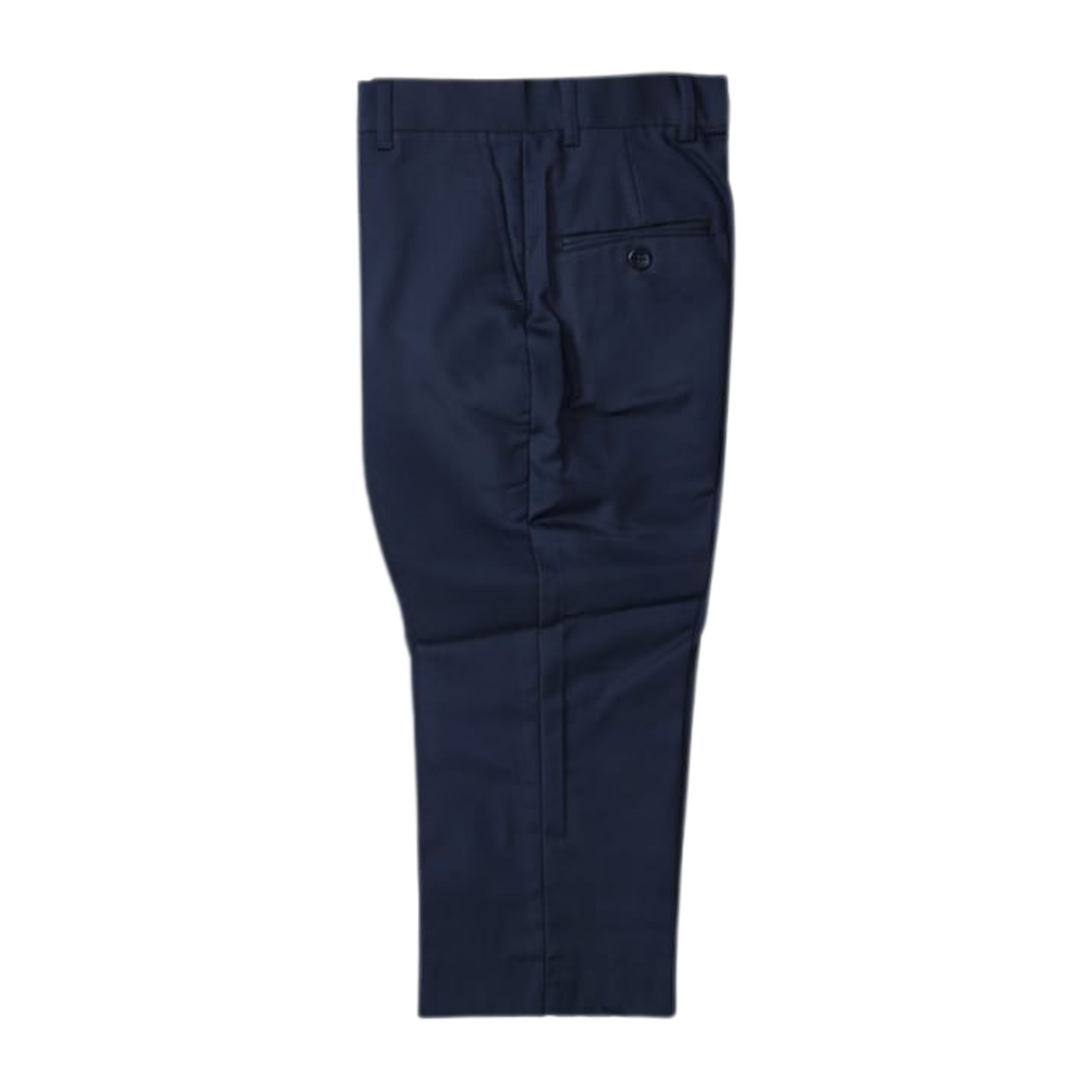 Navy blue pants on a white background