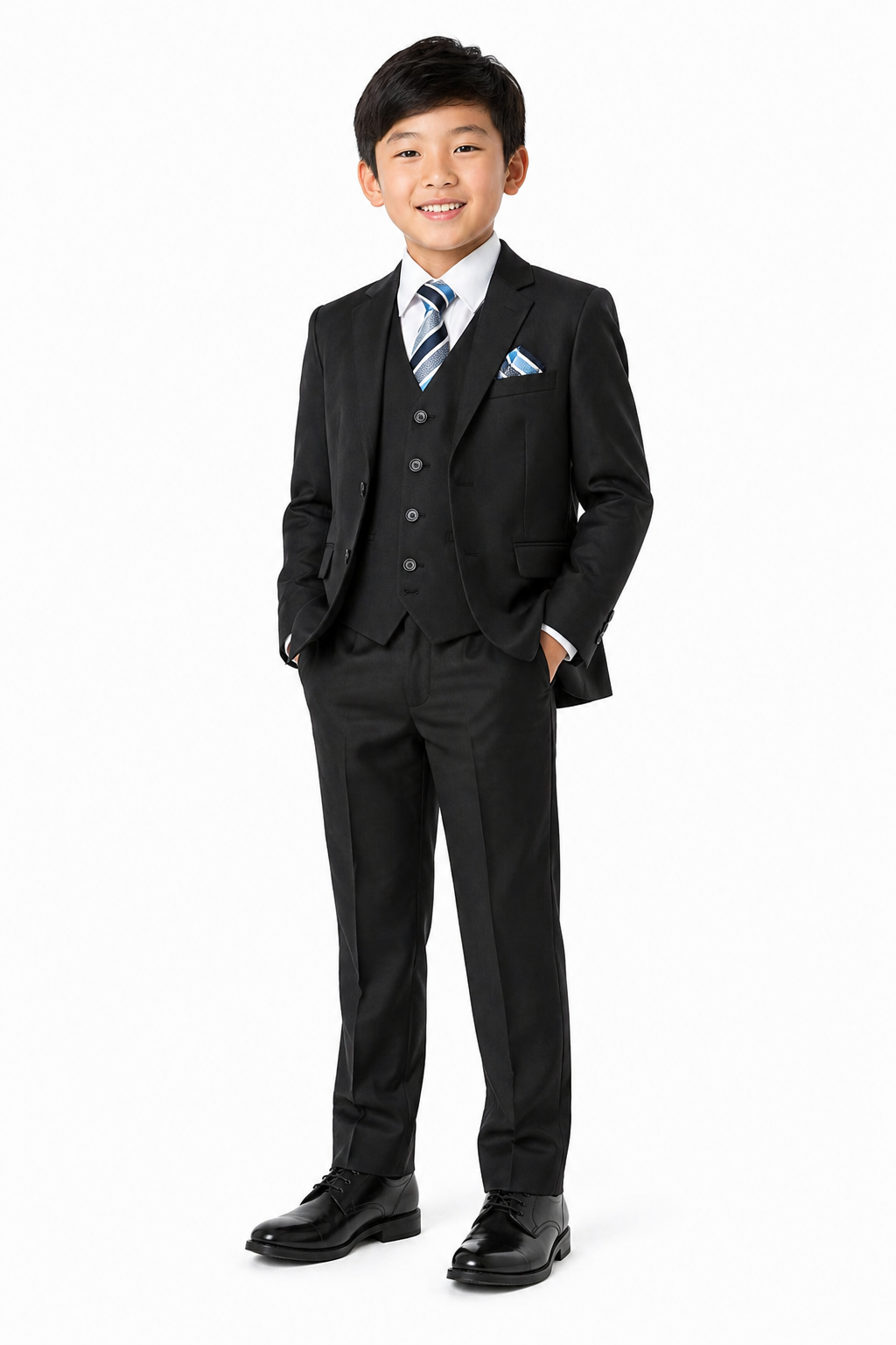Boy wearing suit