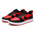 Nike Men’s Red and Black Low-Top Sneakers – Casual Lace-Up Athletic Shoes