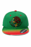 Mexico Green Gradient Snapback Hat – Embroidered Eagle Crest Cap