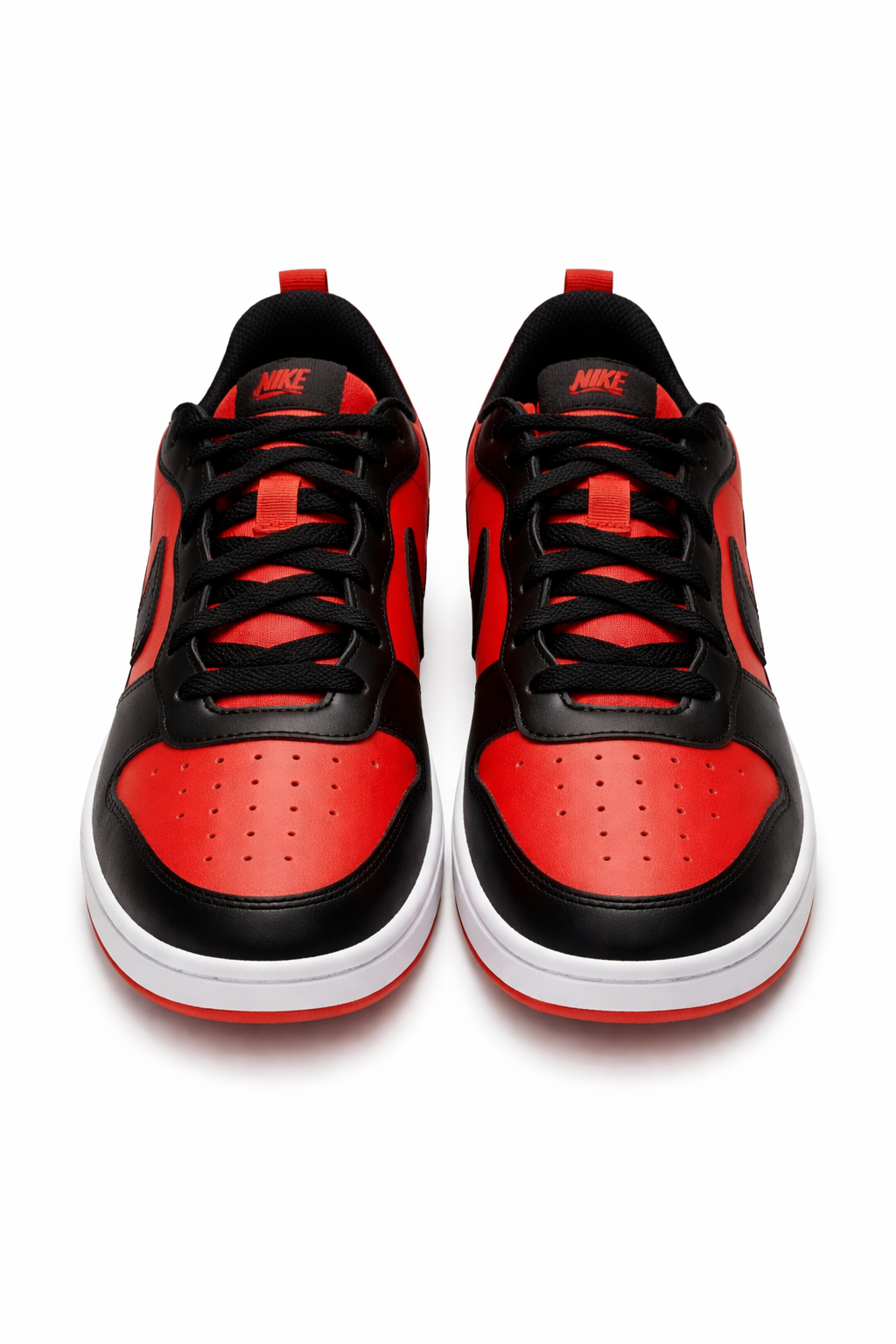 Nike Men’s Red and Black Low-Top Sneakers – Casual Lace-Up Athletic Shoes