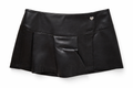 Black leather skirt on a white background