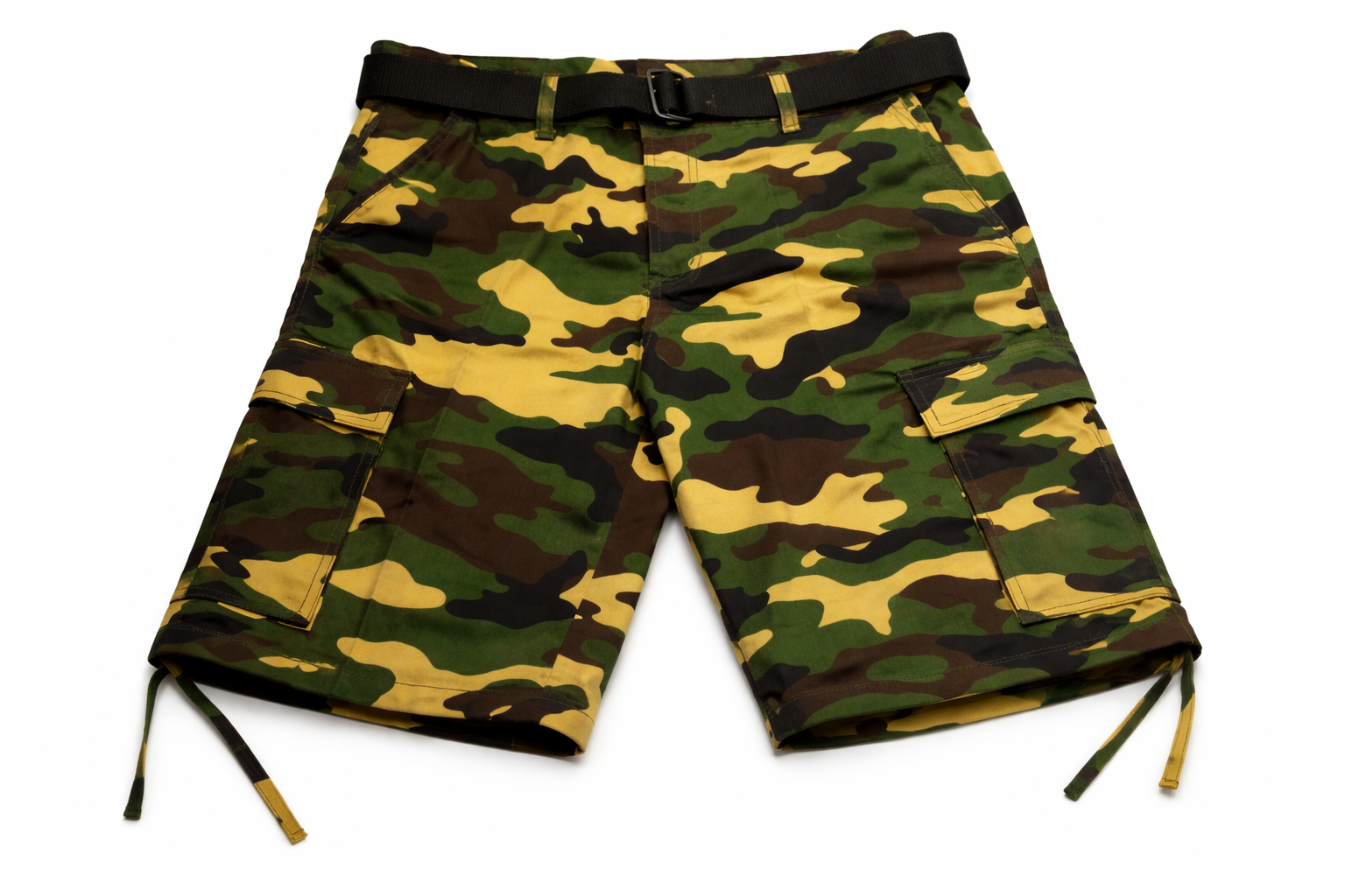 Men’s Tactical Camo Cargo Shorts with Belt