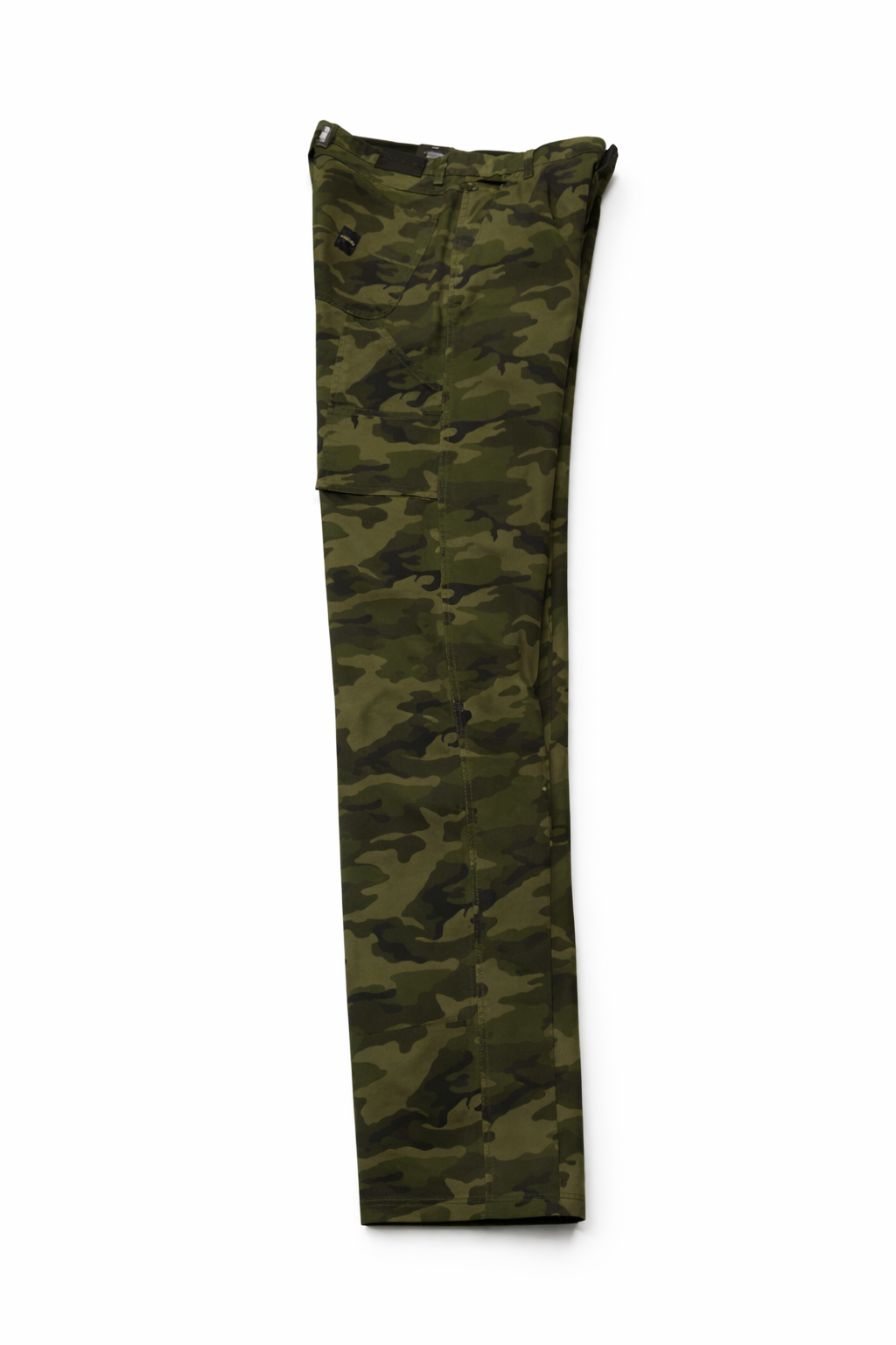 Camouflage pants on a white background