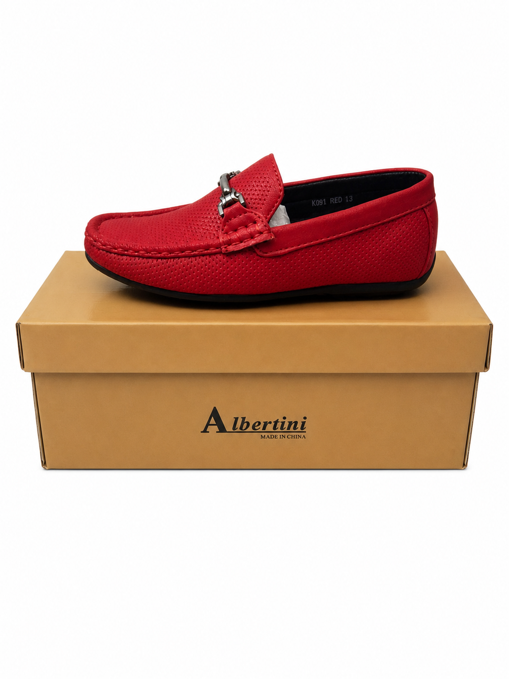 Kids Luxury Loafers – Textured Leather Driving Shoes