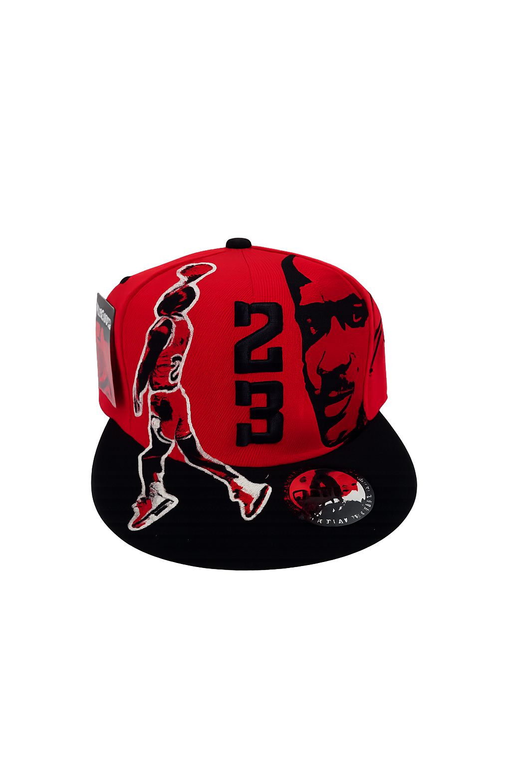 Michael Jordan Red & Black 23 Snapback Hat