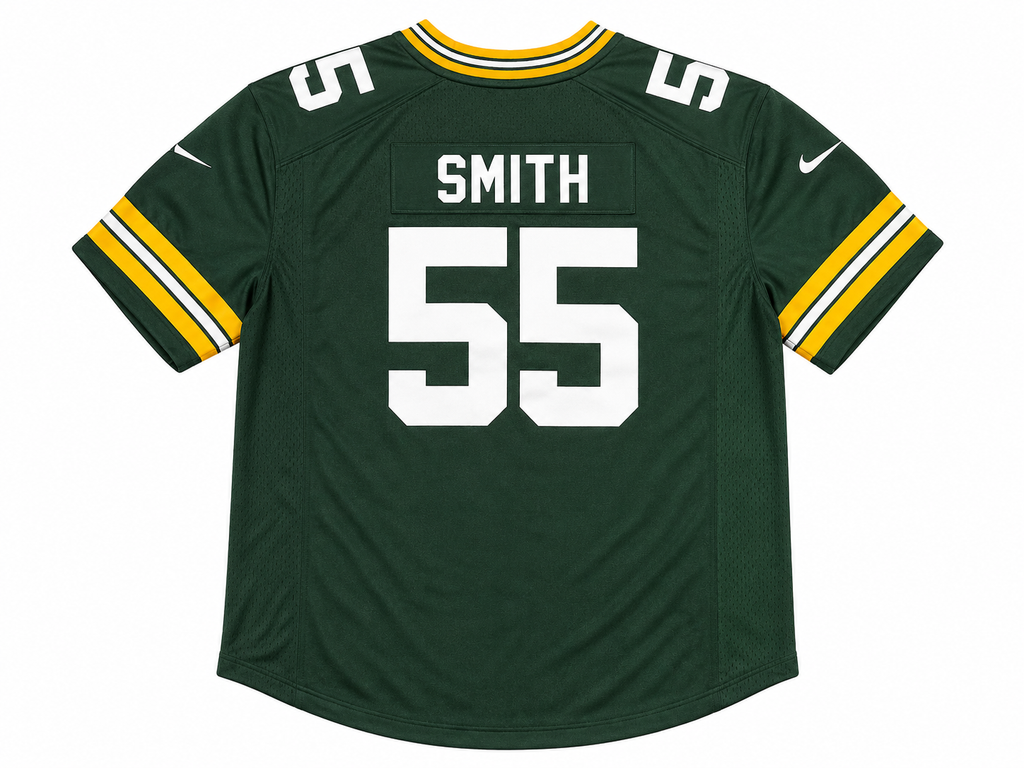 Green Bay Packers Inspired Football Jersey – Athletic Game Day Sports Shirt