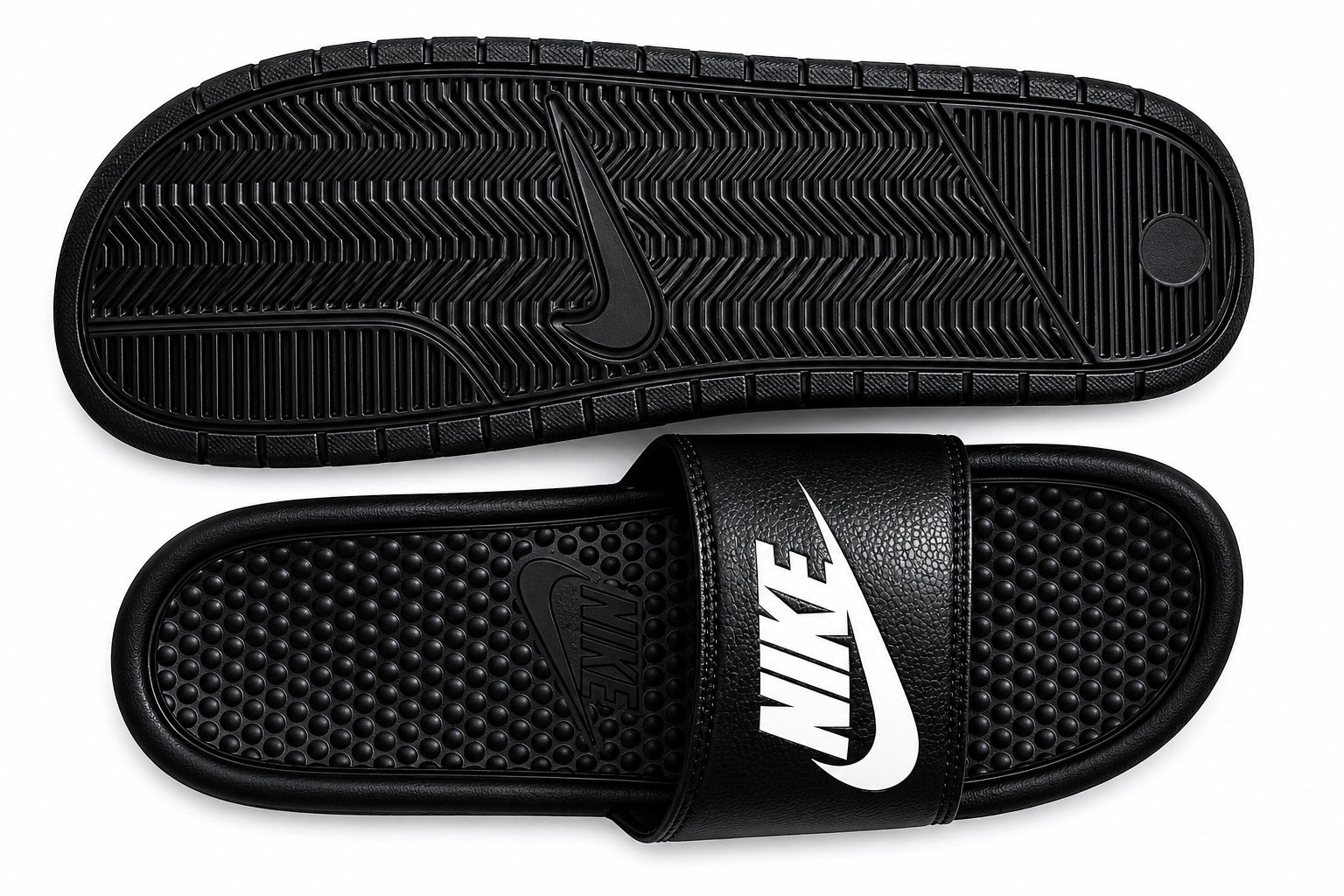 Nike Benassi Black Slide Sandals – Classic Cushioned Comfort Slides