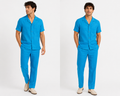 Men's Premium Linen Short Sleeve Two-Piece Set – Button-Up Shirt & Relaxed Fit Pants