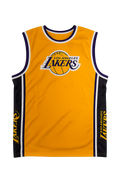 Los Angeles Lakers Gold Sleeveless Basketball Jersey Tank Top with Side Panel Detail