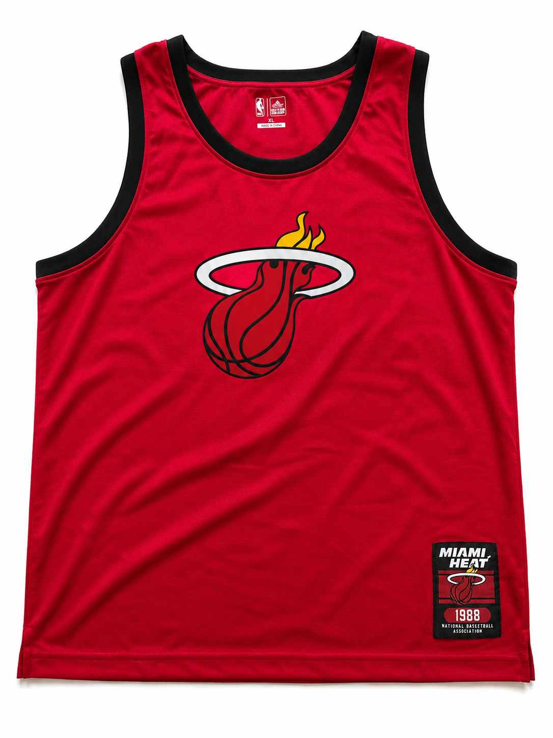 Miami Heat Black Sleeveless Basketball Jersey Tank Top – Embroidered Logo Athletic Mesh Shirt