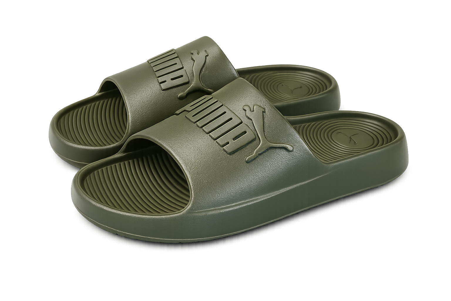 Puma Cool Cat 2.0 Slide Sandals – Olive Comfort Slides