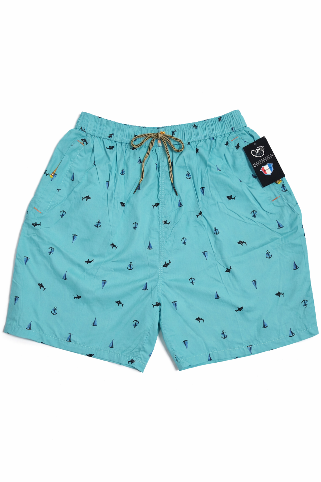 Men's Nautical Print Swim Trunks – Quick-Dry Beach Shorts