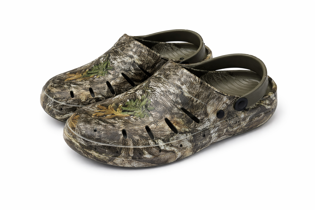Rugged Shark Adult Camo Comfort Slides – Lightweight Slip-On Sandals
