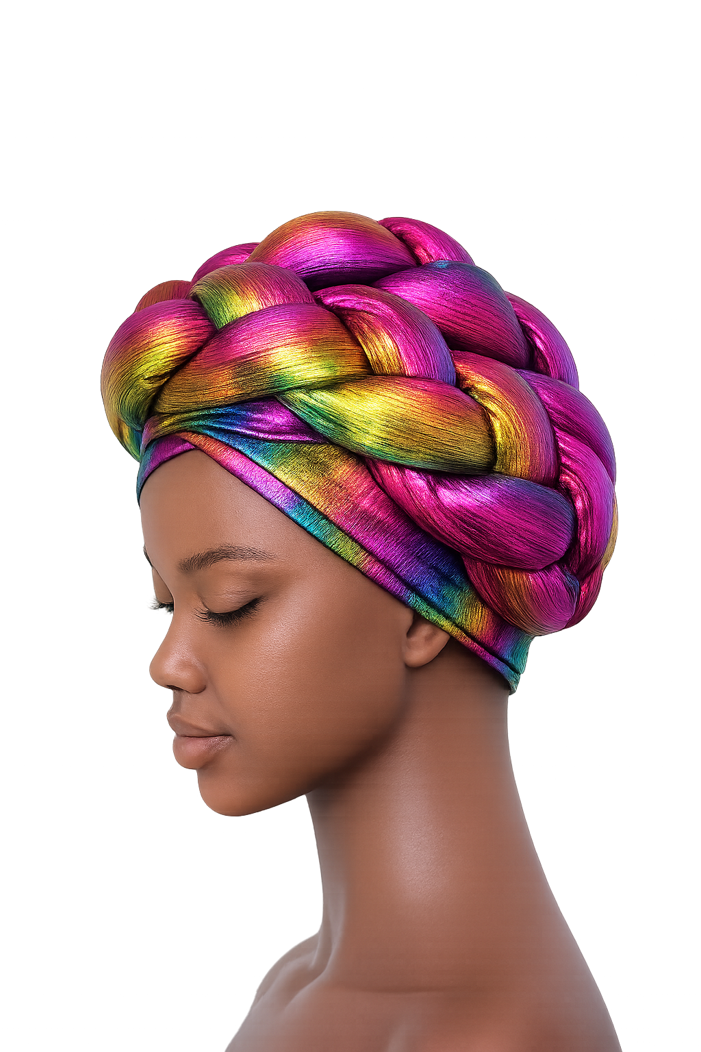 Luxury Metallic Braided Turban Headwrap for Women | Stretch Fashion Headpiece | Multiple Colors