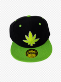 Marijuana Leaf Snapback Hat – Flat Brim Streetwear Cap