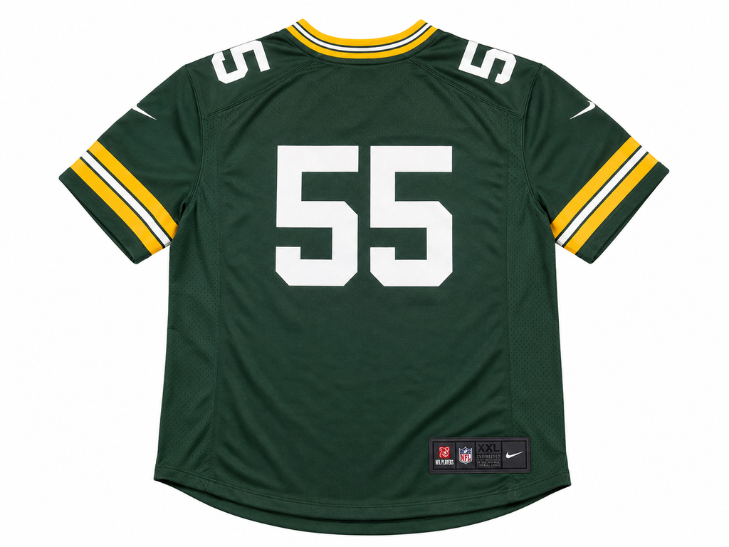 Green Bay Packers Inspired Football Jersey – Athletic Game Day Sports Shirt