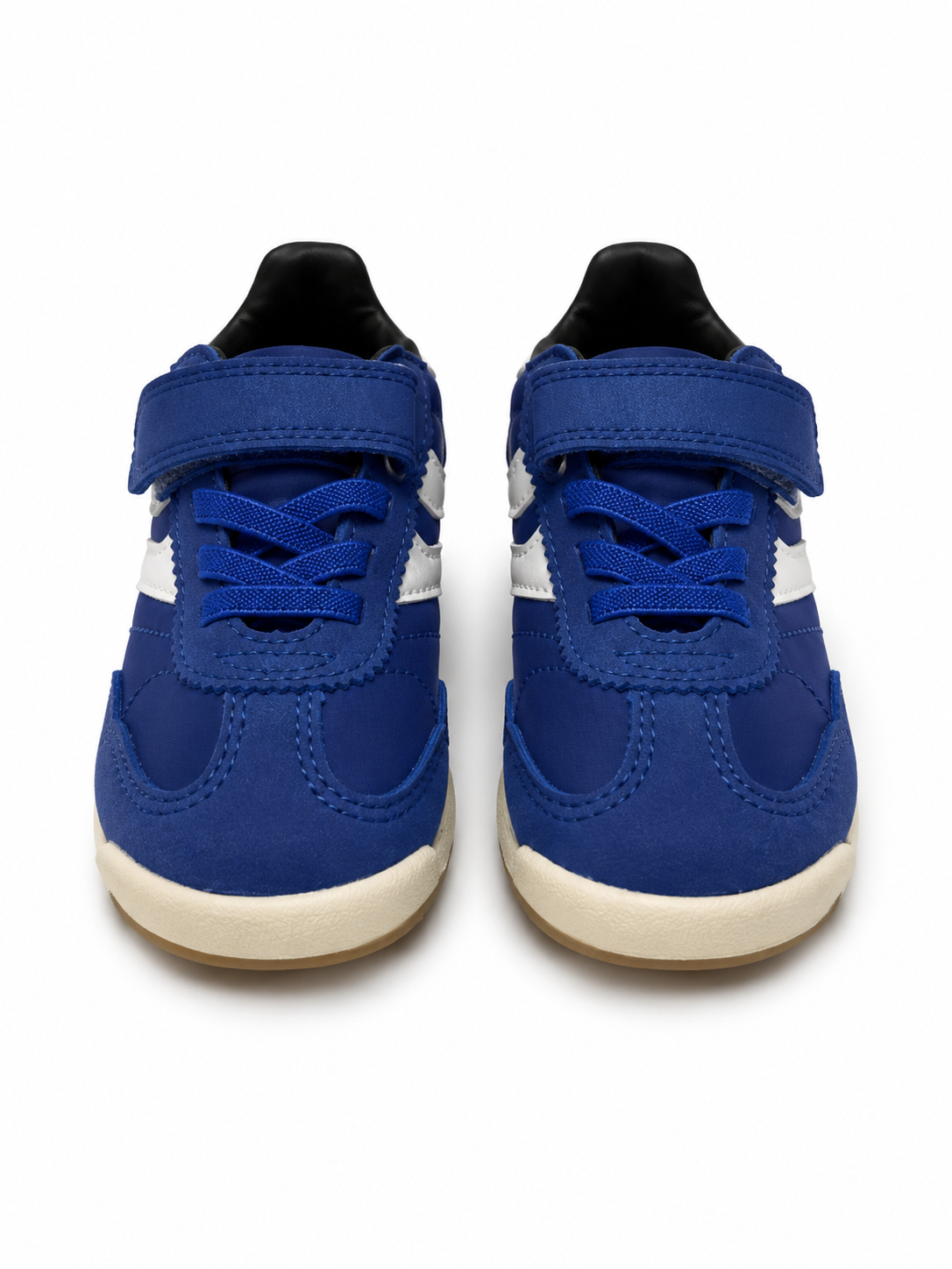 Toddler Retro Runner Sneakers – Royal Blue Hook & Loop Athletic Shoes