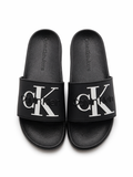Calvin Klein CK Logo Slide Sandals Black Comfortable Slip-On Slides