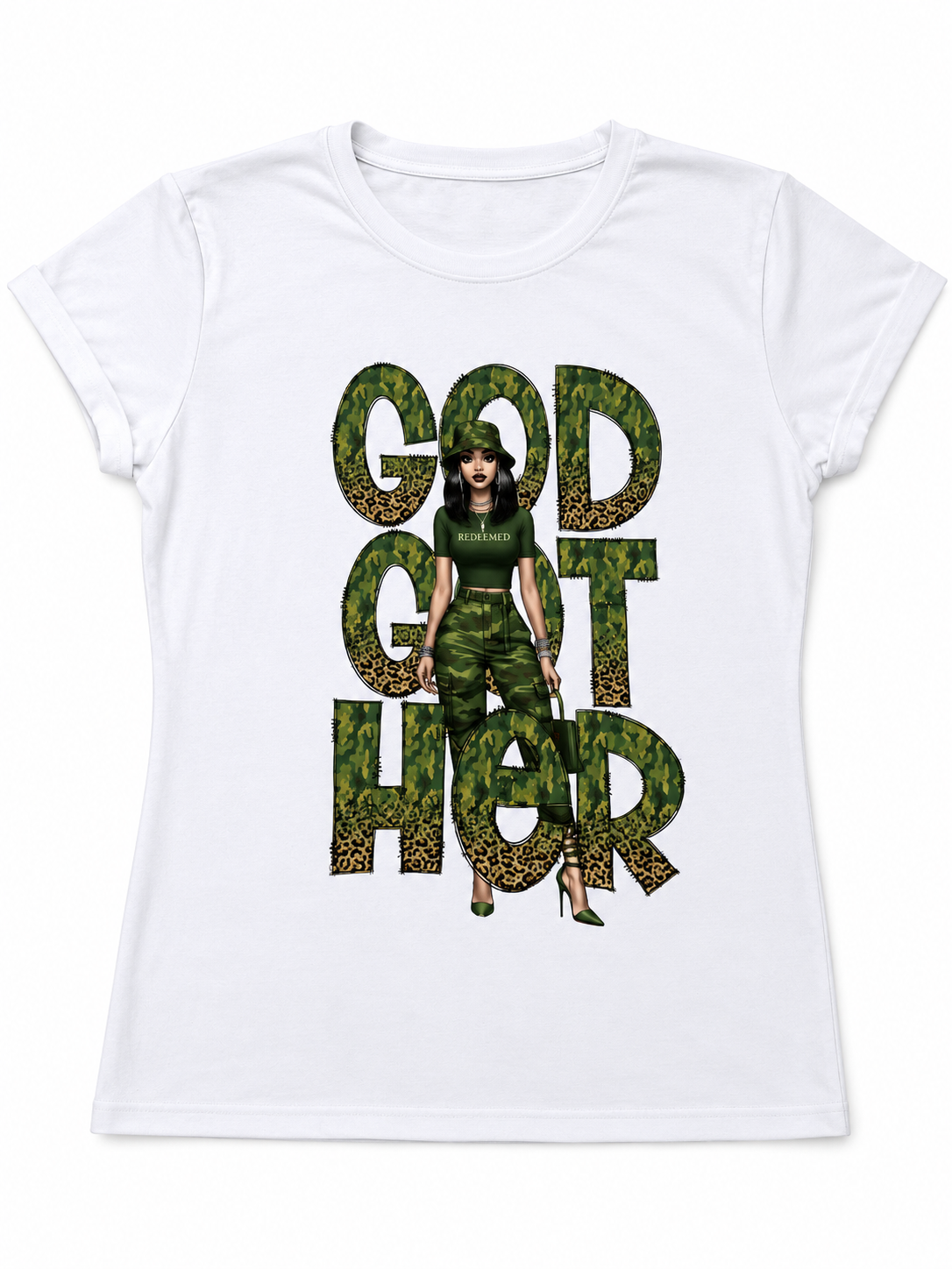 God Got Her Graphic T-Shirt – Women's Faith-Based Inspirational Tee