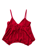Women's Floral Textured Babydoll Cami Top – Adjustable Strap Flowy Tank Top