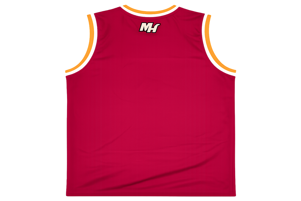 Miami Heat Red Sleeveless Basketball Jersey Tank Top with Embroidered Patch