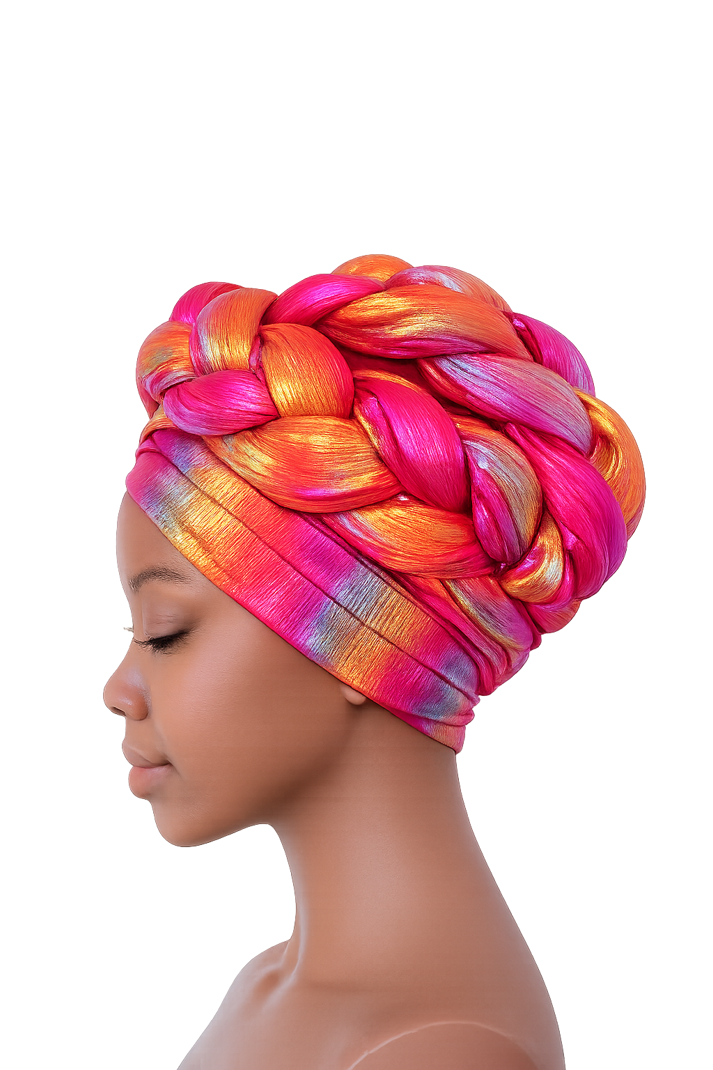 Luxury Metallic Braided Turban Headwrap for Women | Stretch Fashion Headpiece | Multiple Colors