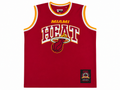 Miami Heat Red Sleeveless Basketball Jersey Tank Top with Embroidered Patch