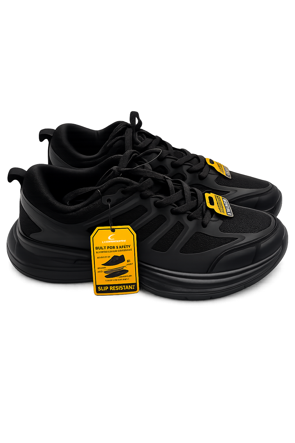 Wide Width Non-Slip Work Shoes – Lightweight Slip Resistant Safety Sneakers