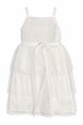 Us Angels Girls Ivory lace and Tulle Party Dress