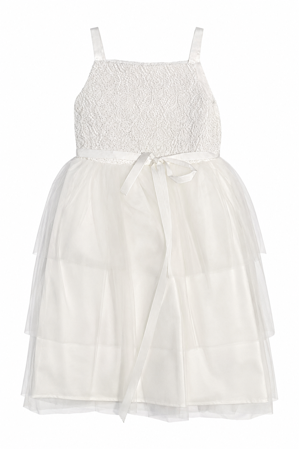 Us Angels Girls Ivory lace and Tulle Party Dress