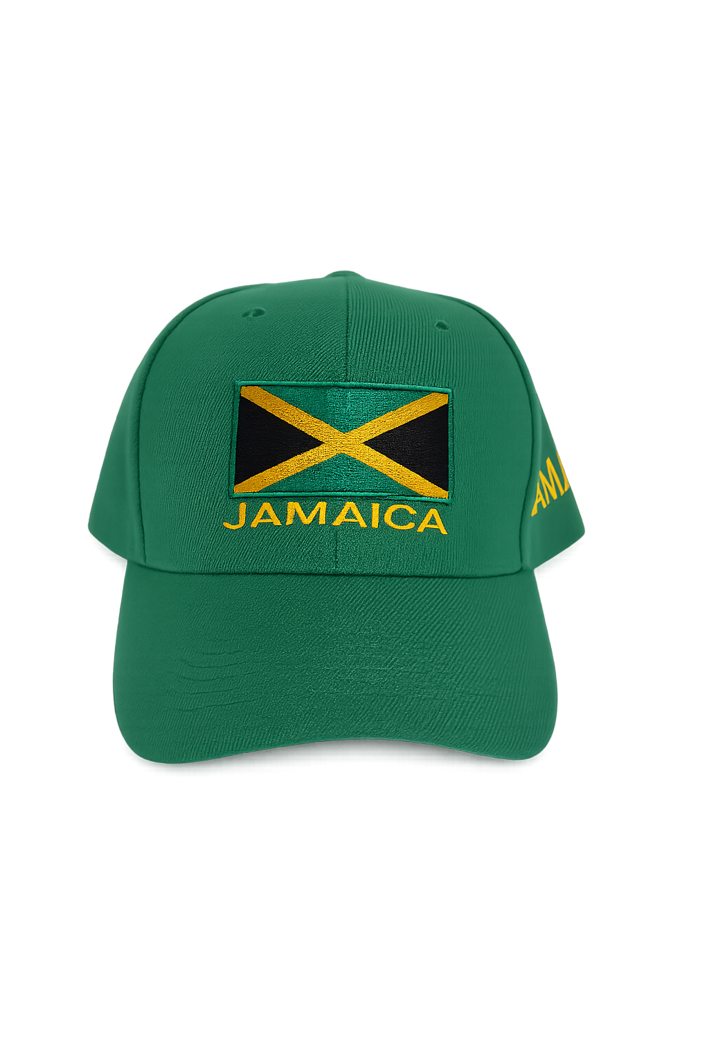Jamaica Flag Embroidered Green Adjustable Baseball Cap – Caribbean Pride Hat