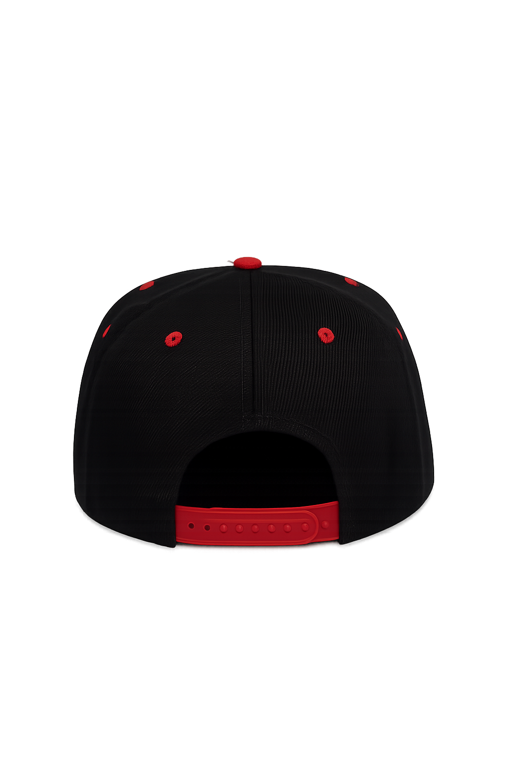 Miami Embroidered Snapback Hat – Black & Red Flat Bill Adjustable Cap
