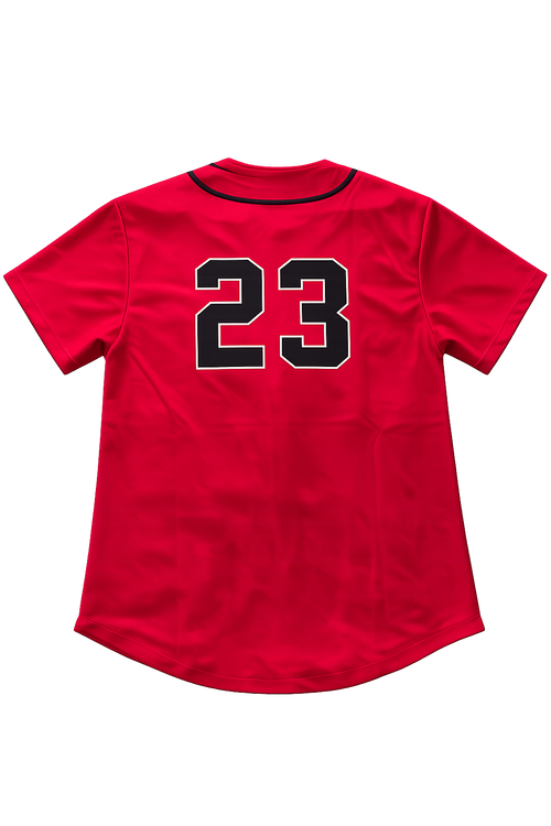 Atlanta Baseball Jersey – Red Button-Up Athletic Jersey | Men’s Sports Tee