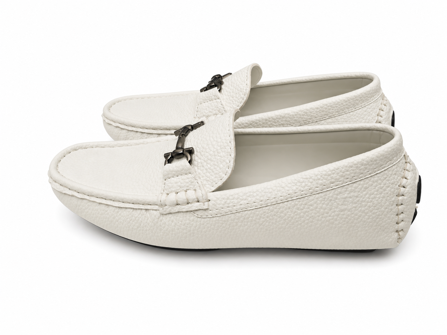 Kids Luxury Loafers – Textured Leather Driving Shoes