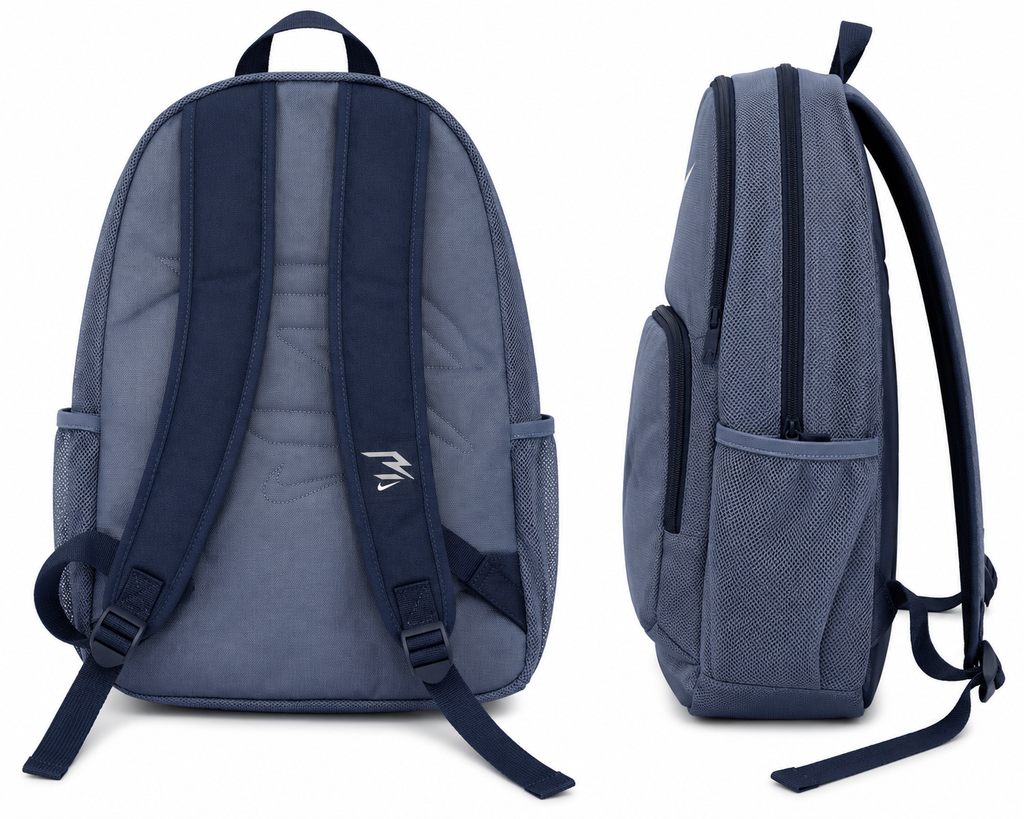 Nike Gray Performance Backpack – Multi-Pocket School, Travel & Everyday Carry Bag
