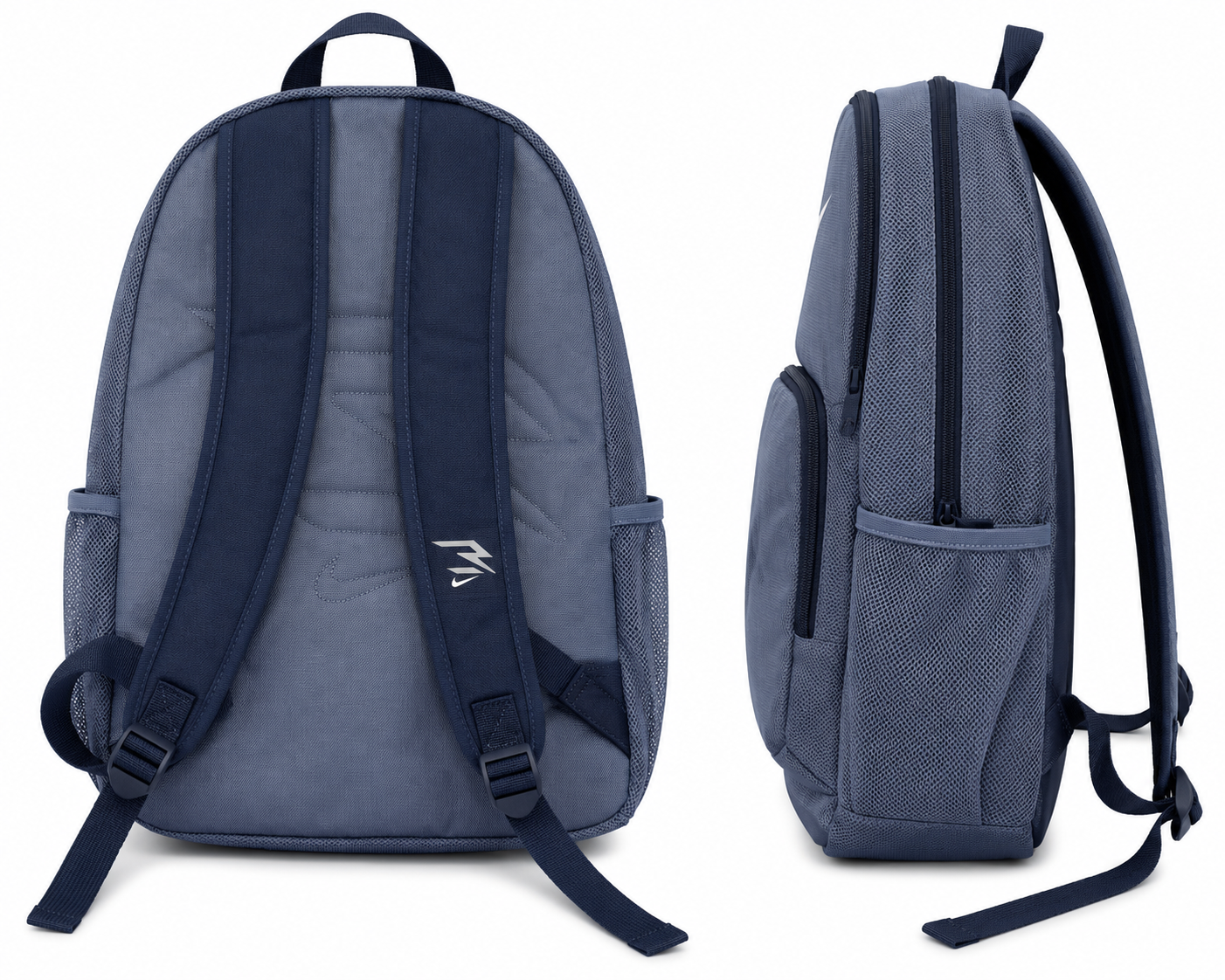Nike Gray Performance Backpack – Multi-Pocket School, Travel & Everyday Carry Bag
