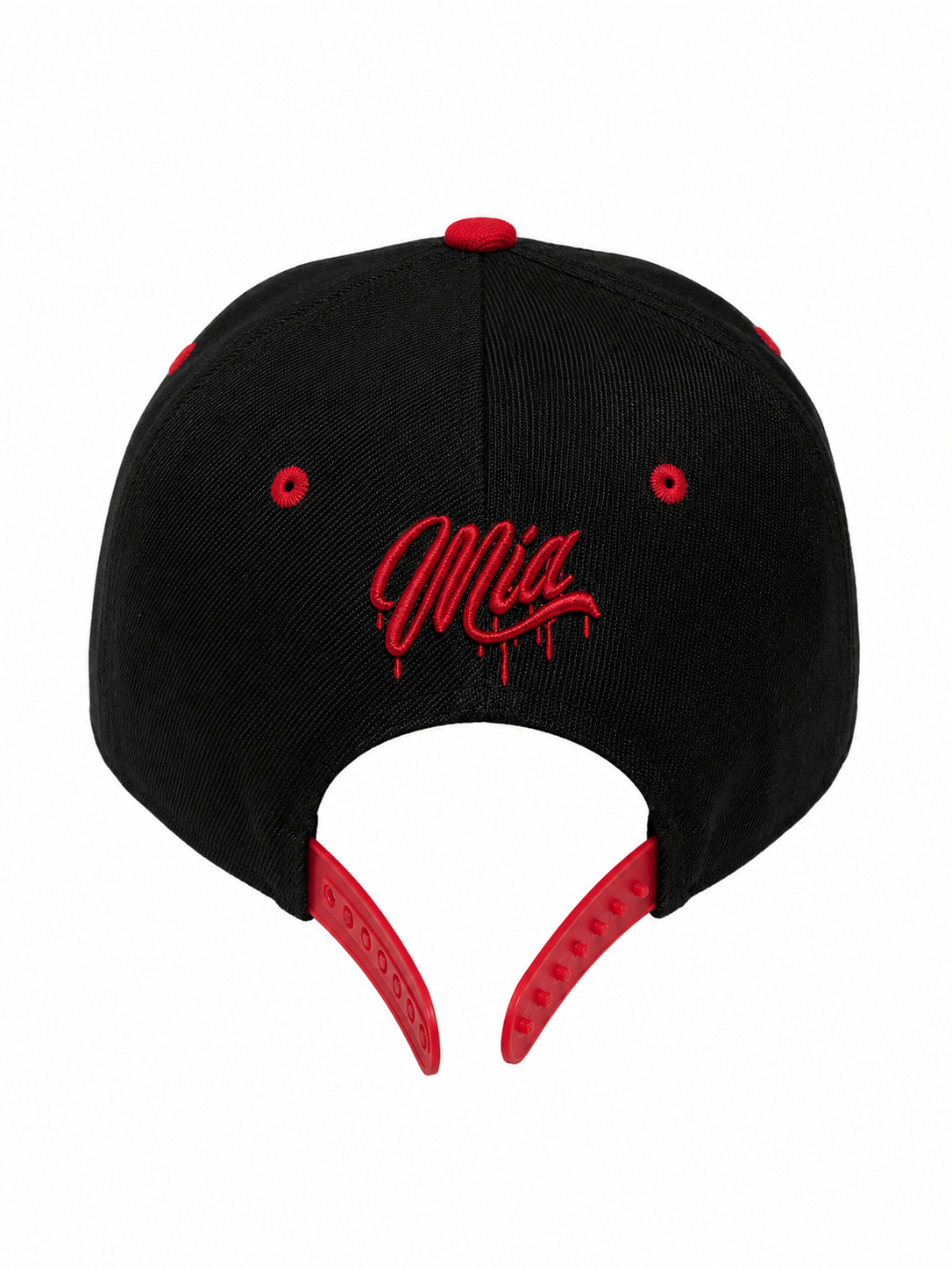 Miami Flaming Basketball Snapback Hat – Black & Red Embroidered Flat Bill Cap
