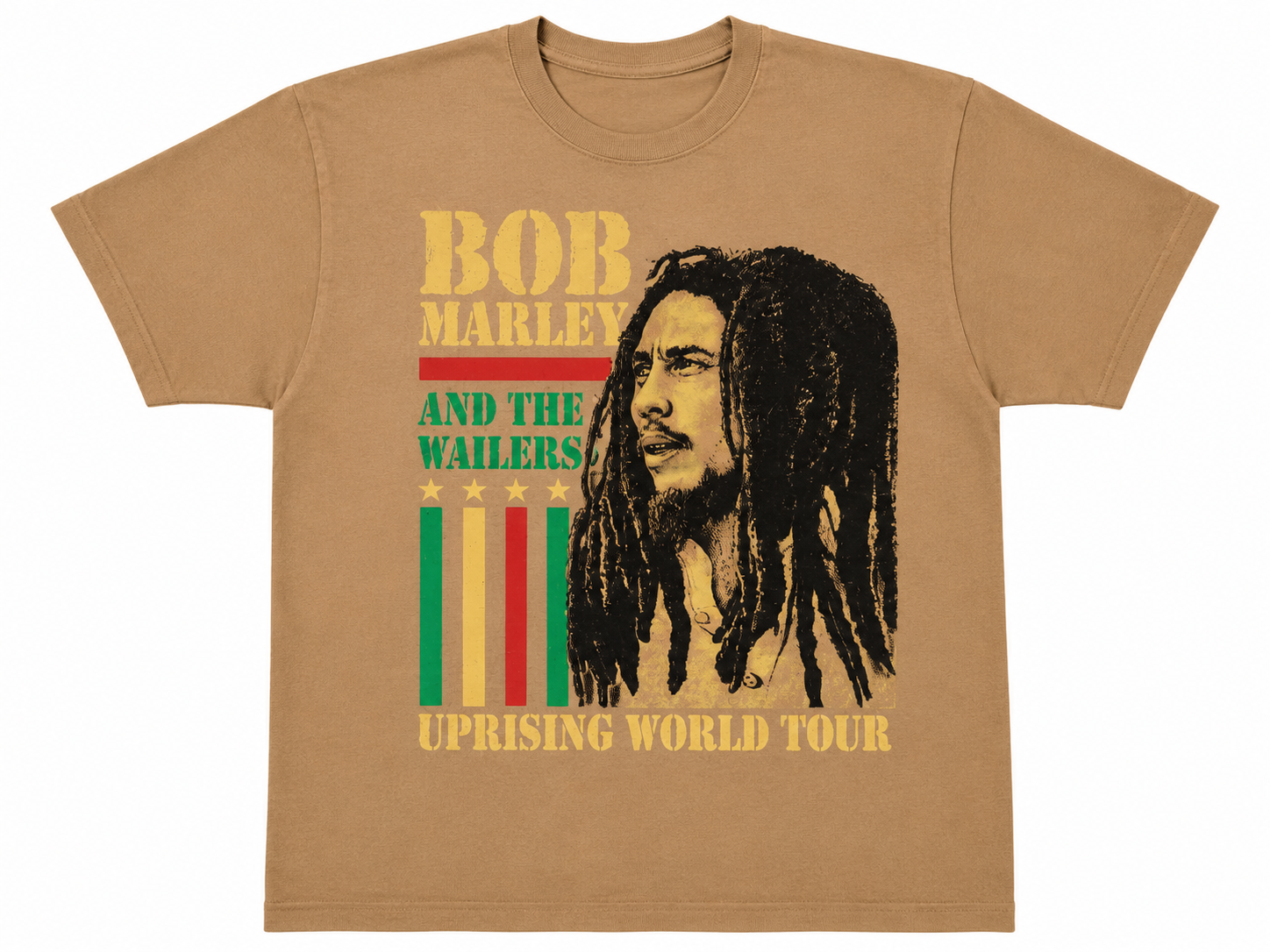 Bob Marley & The Wailers Uprising World Tour Graphic T-Shirt | Vintage Reggae Tee