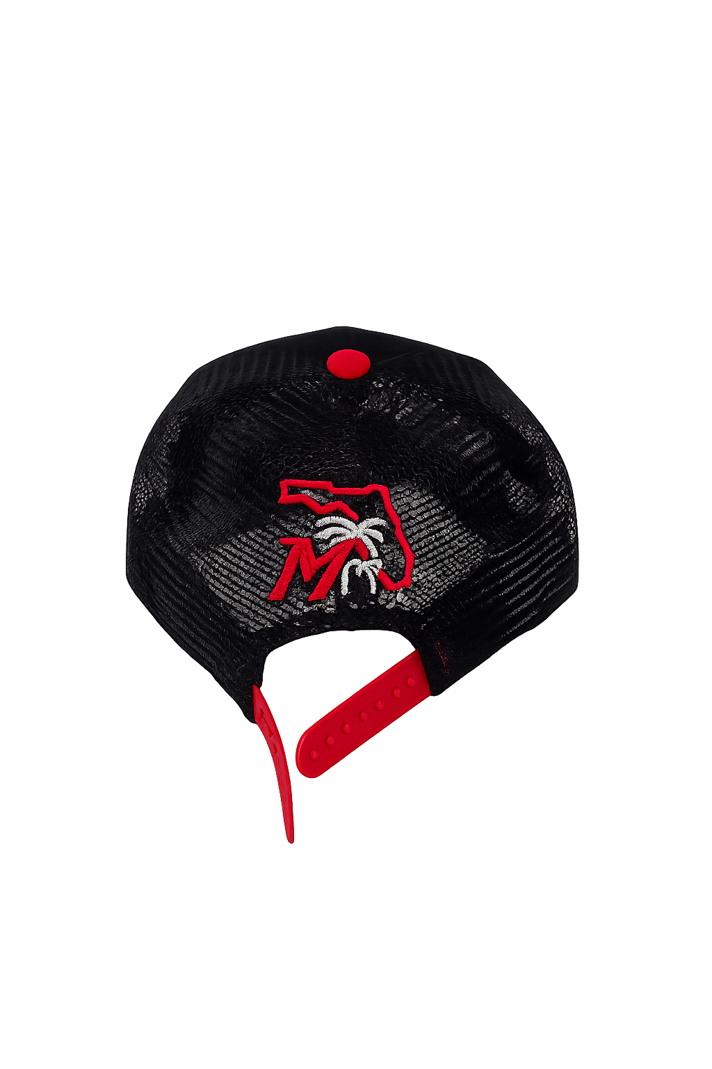 Miami Basketball Inspired Snapback Hat – Black & Red Flat Brim Streetwear Cap