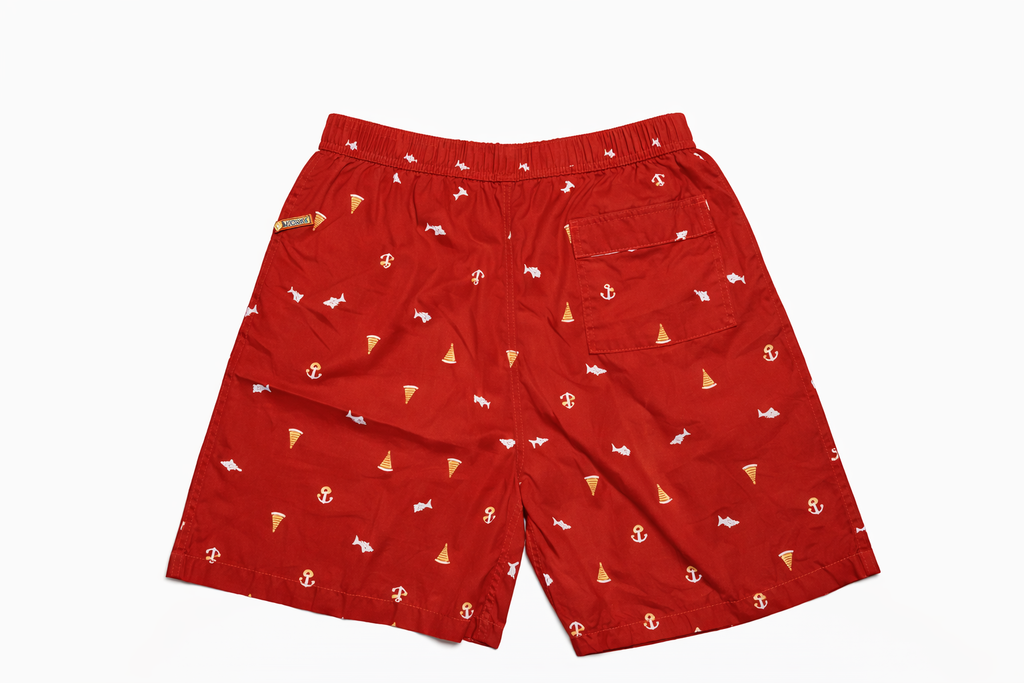 Men's Nautical Print Swim Trunks – Quick-Dry Beach Shorts