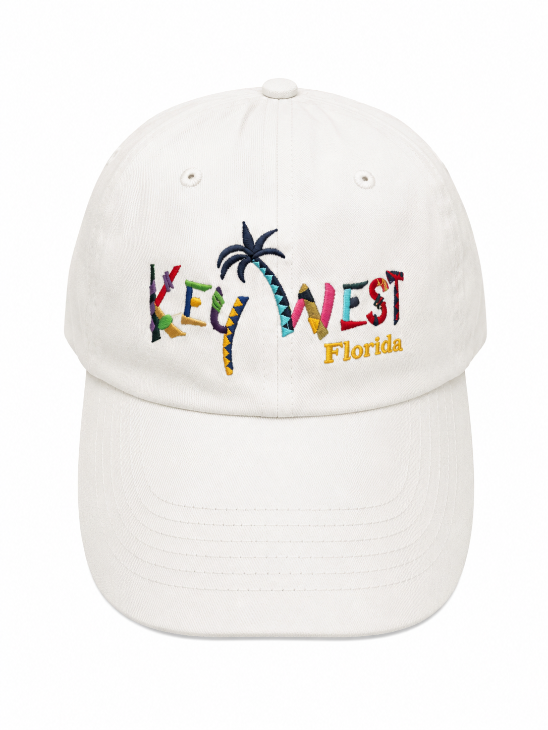 Key West Florida Embroidered Palm Tree Dad Hat – Adjustable Vacation Cap