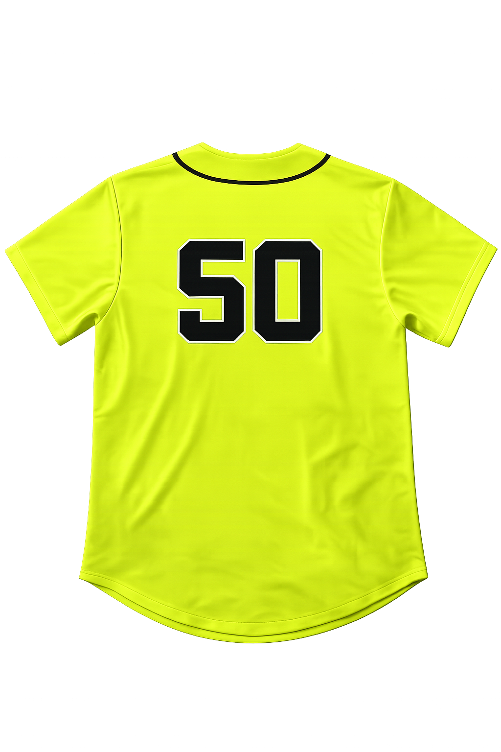 Los Angeles Neon Yellow Baseball Jersey – Button-Up Athletic Sports Shirt