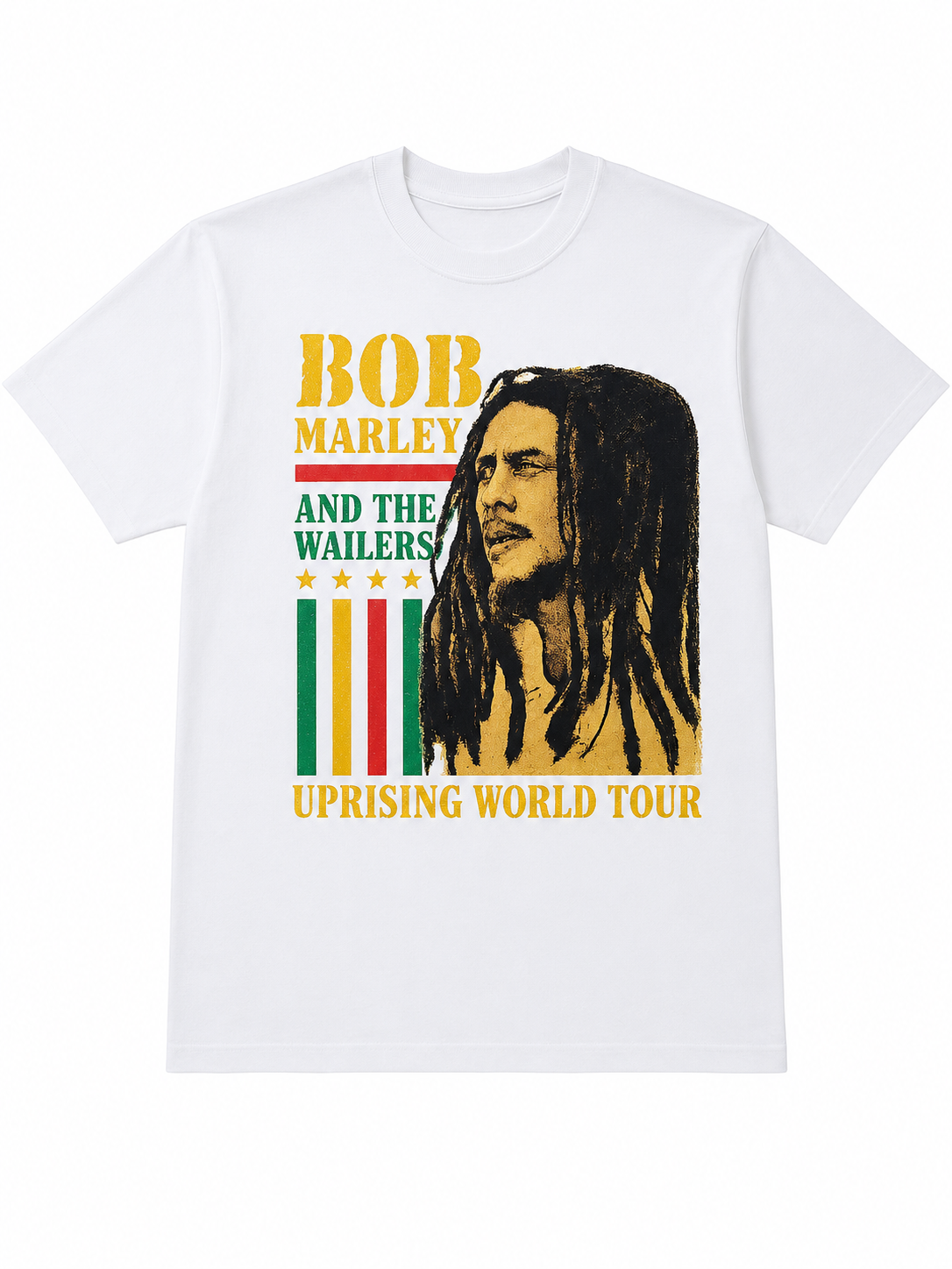 Bob Marley & The Wailers Uprising World Tour Graphic T-Shirt | Vintage Reggae Tee
