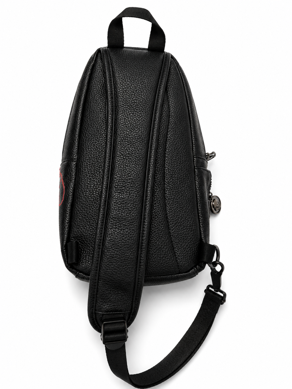 Ed Hardy Eagle & Skull Graphic Sling Backpack – Black Tattoo Art Crossbody Bag