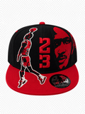 Michael Jordan Red & Black 23 Snapback Hat