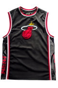 Miami Heat Black Sleeveless Basketball Jersey Tank Top – Embroidered Logo Athletic Mesh Shirt