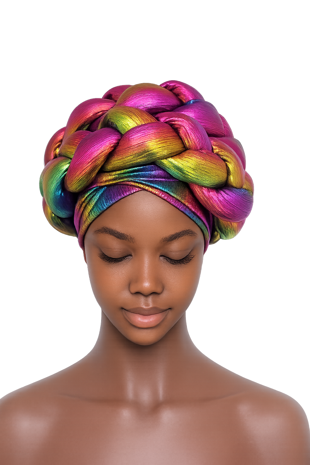 Luxury Metallic Braided Turban Headwrap for Women | Stretch Fashion Headpiece | Multiple Colors